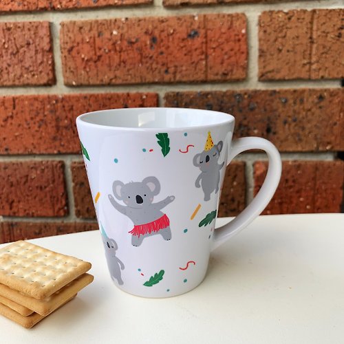 Suki McMaster NEW Latte Mug - Dancing Koala