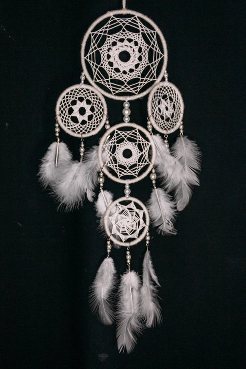 Mr.SkullyPop 純手工捕夢網 Handmade Dreamcatcher-【雪白幻想】