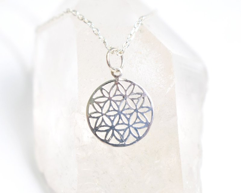 Flower of Life Necklace Silver 925 - Necklaces - Sterling Silver Silver