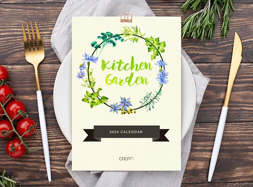 IGREAN艾綠繪 Kitchen Garden 2024年曆掛曆 給植物愛好者的治癒禮物 3