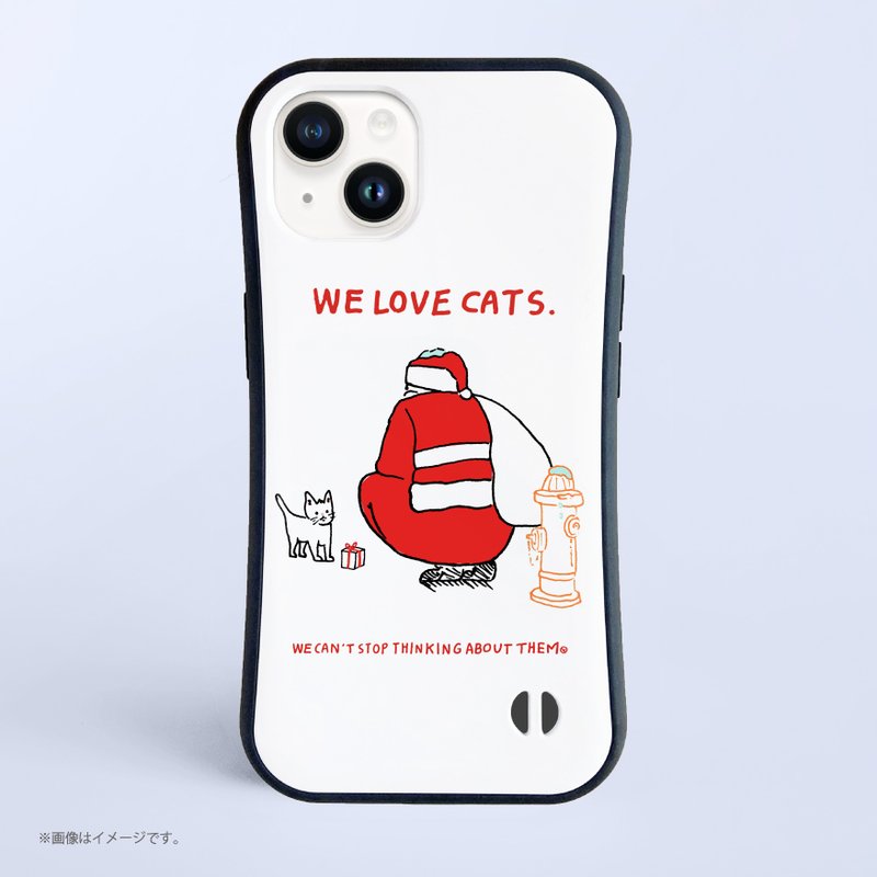 WE LOVE CATS.  /耐衝撃グリップiPhoneケース - 手機殼/手機套 - 塑膠 白色