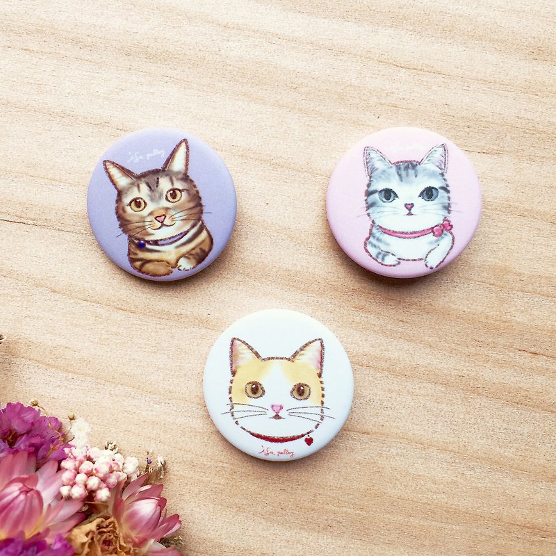 Cat Collection Badge Set - เข็มกลัด/พิน - พลาสติก สีม่วง