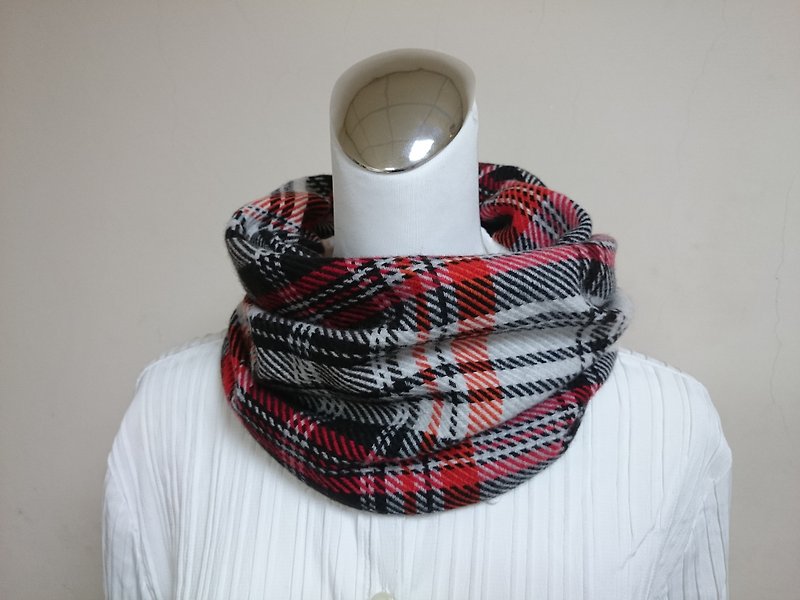 Warm collar neck double-sided short color scarf men and women are applicable*SK* - Knit Scarves & Wraps - Wool 