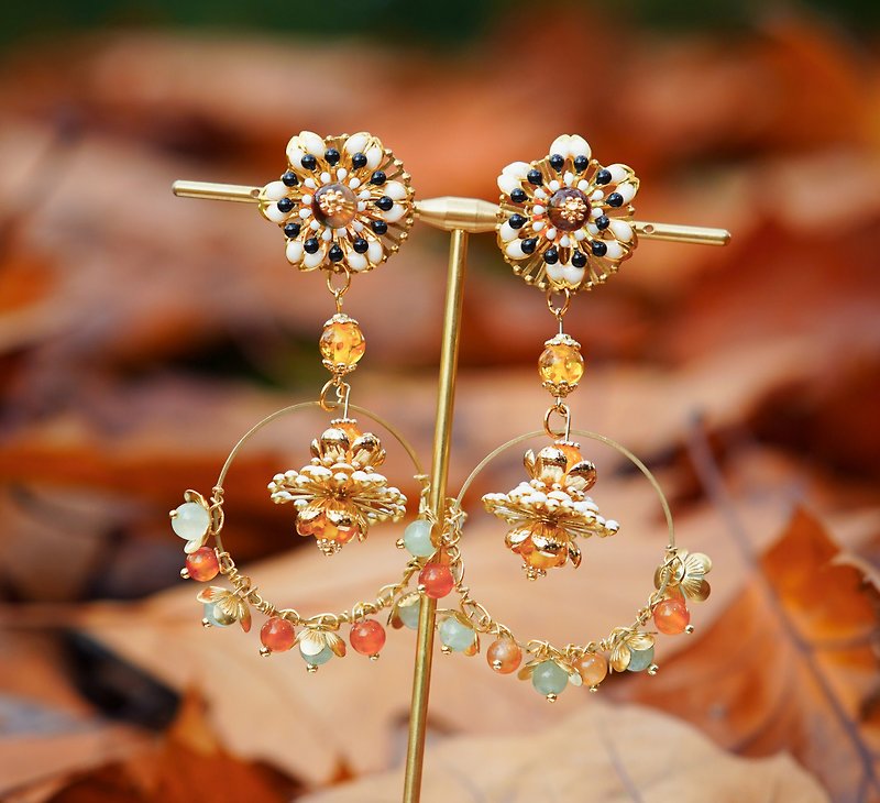 Handmade Blanchefleur Hoops - Earrings & Clip-ons - Copper & Brass Gold