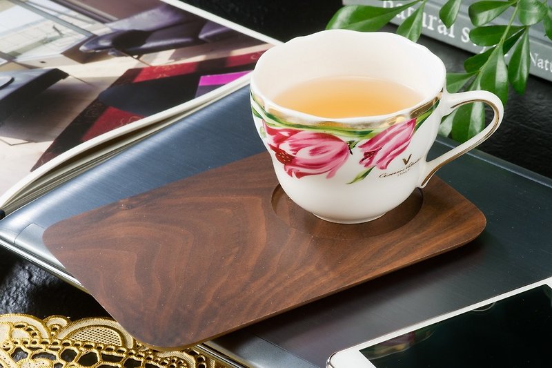 【BESTAR】 Wood Afternoon Tea Service Tray - จานเล็ก - ไม้ สีเหลือง