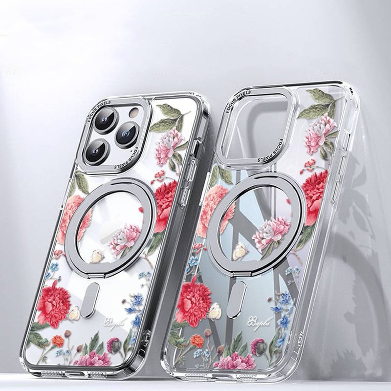 16/15/14/13/12/S25/S24/S23 Series 360 Rotating Magnetic Stand Shell-Four Seasons-Summer - Phone Cases - Other Materials Multicolor