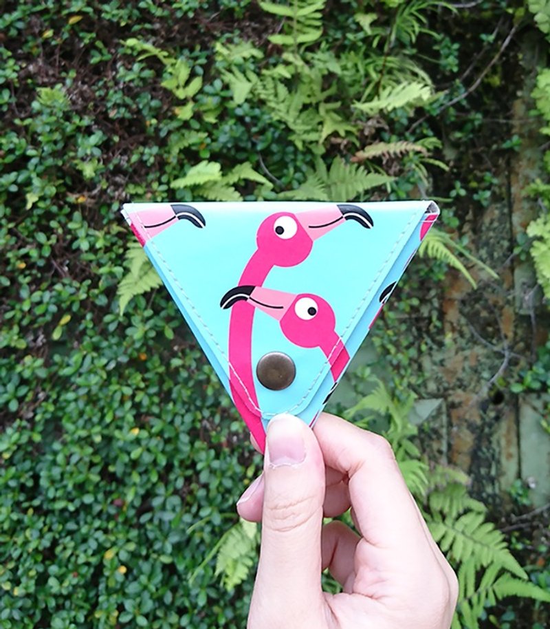 i like paper® FLAMINGO PARTY 三角錢袋/零錢袋/零錢包/德國製造 - 零錢包/小錢包 - 聚酯纖維 