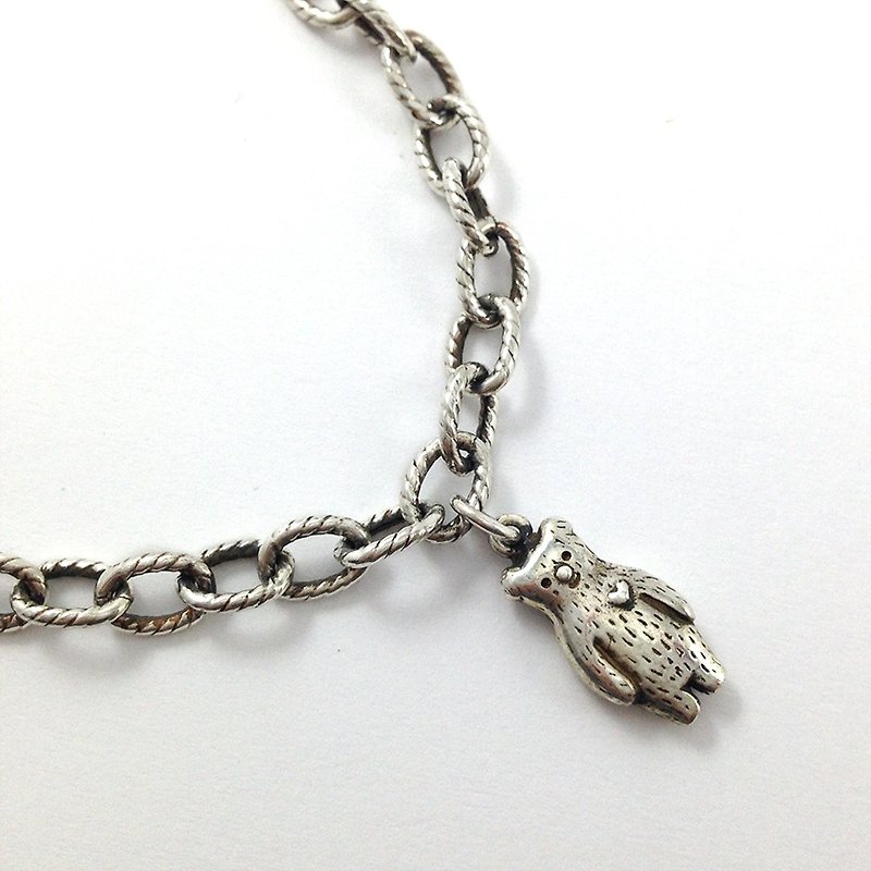 Bear sterling silver bracelet - สร้อยข้อมือ - เงินแท้ สีเงิน