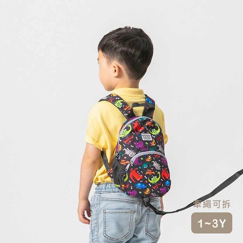 【HUGGER】Toddler Backpack With Safety Leash - Dino - กระเป๋าสะพาย - ไนลอน หลากหลายสี