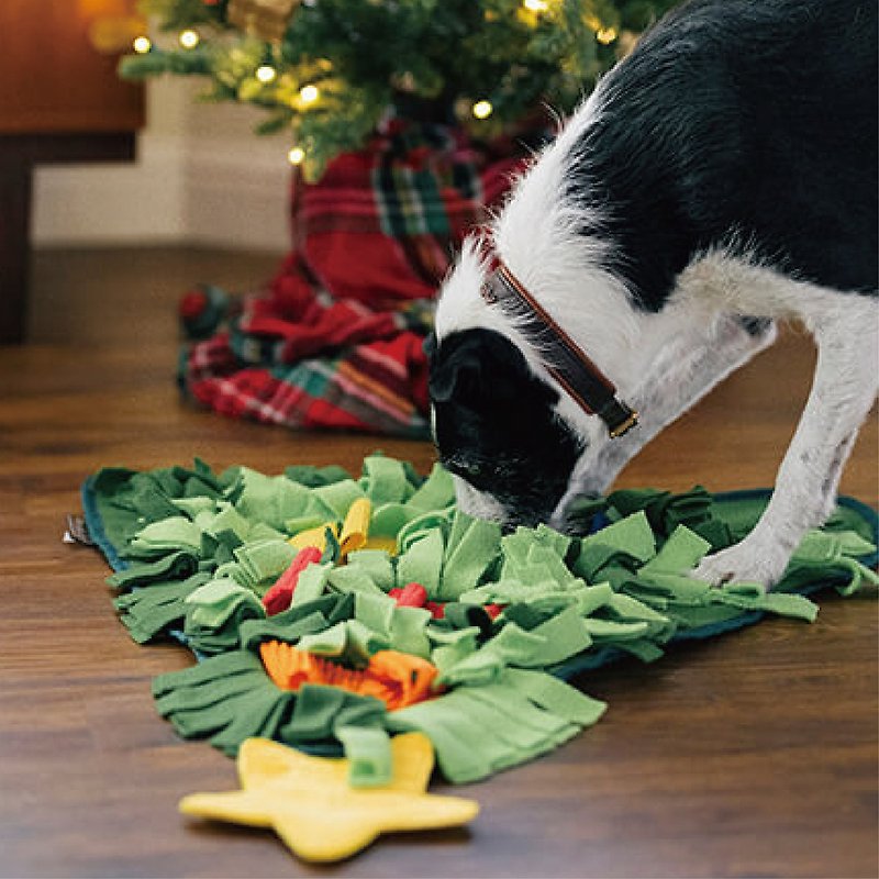 ペットおもちゃ犬嗅ぎマットクリスマスツリー隠し食べ物パズル - おもちゃ - サステナブル素材 