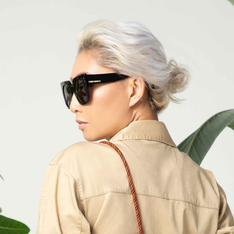 K!BO X UTAH LEE  Biodegradable Sunglasses - Sunglasses - Eco-Friendly Materials Black