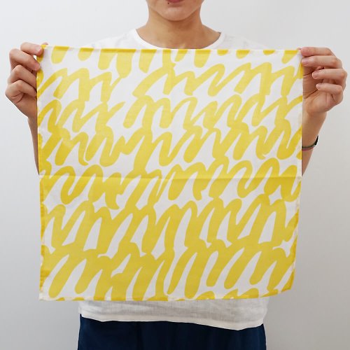 蘑菇 MOGU 自然的紋理棉方巾 - M波紋