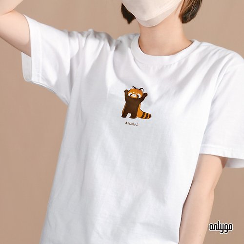 Onlygo 昂里生活創意 生態主題 T-shirt 瀕臨絕種動物衣服 / 小熊貓 (男女同款)