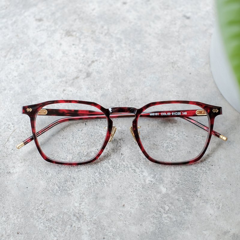 日本大框 方框 棗紅玳瑁 限量色 眼鏡 鏡框  - 眼鏡/眼鏡框 - 其他材質 紅色
