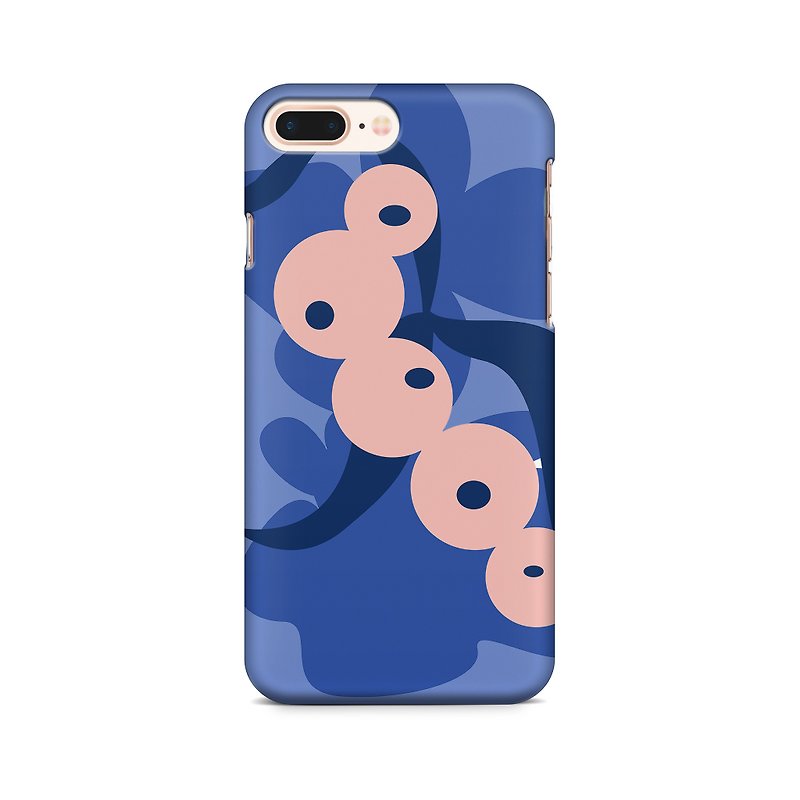 サークルの花電話ケース - スマホケース - プラスチック ブルー
