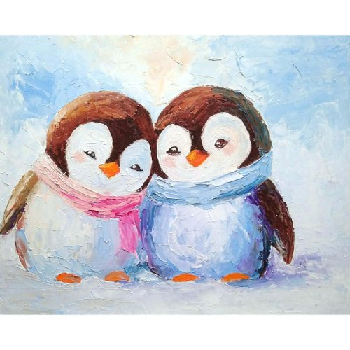 油絵　専用　ペンギンみたいな可愛すぎる鳥パフィン 油絵 専用 ペンギンみたいな可愛すぎる鳥パフィン