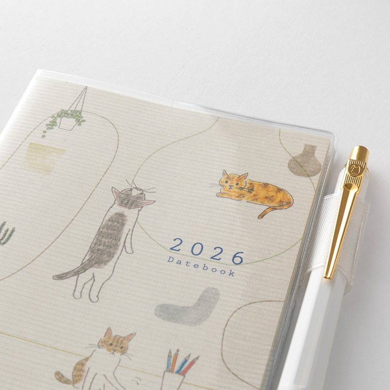 MIDORI Pocket Diary 2026 手帳長形(月間) 小貓 - 筆記本/手帳 - 紙 多色