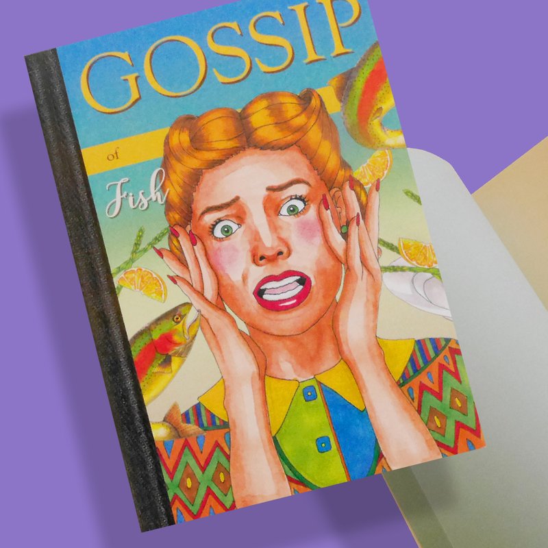 Gossip of Fish - Colorful Booket - การ์ด/โปสการ์ด - กระดาษ สีน้ำเงิน