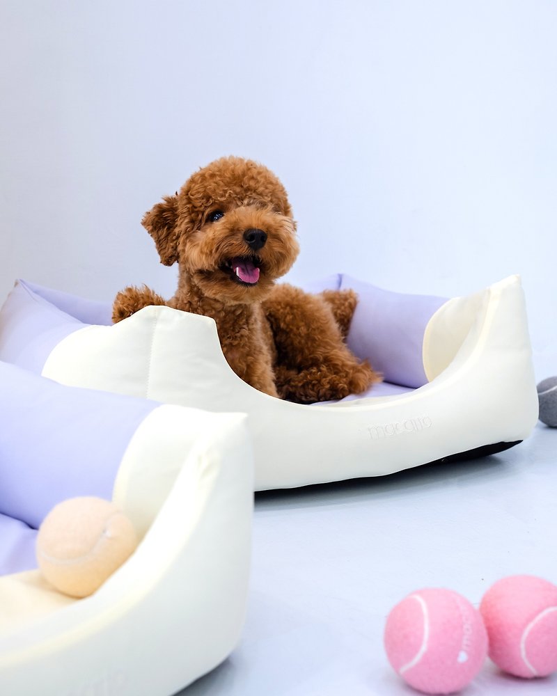 macarro寵物乳膠床 超涼感布料 紫黃色 - 寵物床墊/床褥 - 乳膠 多色