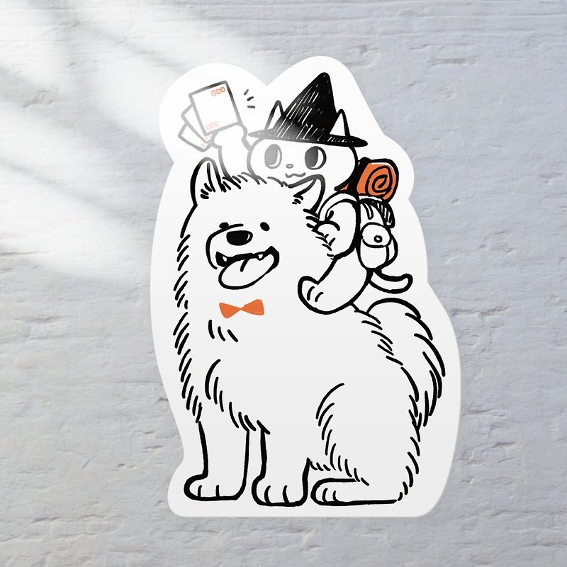 Postman Dog - オリジナル エイリアン ポストカード / 五芒星 - カード・はがき - 紙 ホワイト