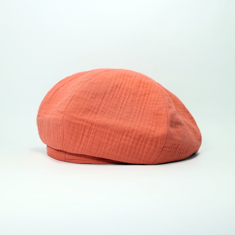 JOJA/Beilei/Thick bubble yarn/Persimmon - Hats & Caps - Cotton & Hemp Orange