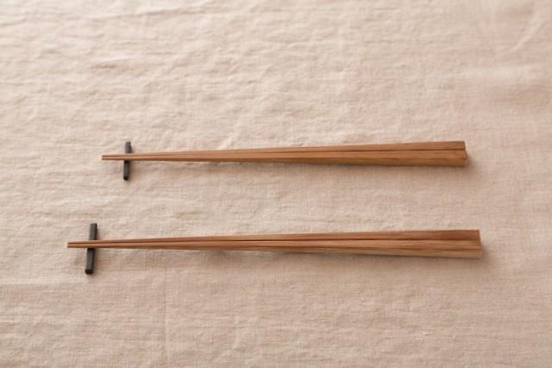 竹箸　燻し煤竹　22.5cm - 箸・箸置き - 木製 カーキ