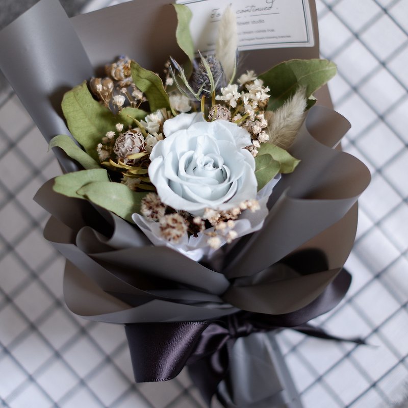 To Be Continued | Elegant Quiet Eternal Roses Dried Flowers Bouquets Valentine's Day Graduation Bouquets Spot - Other - Plants & Flowers Blue