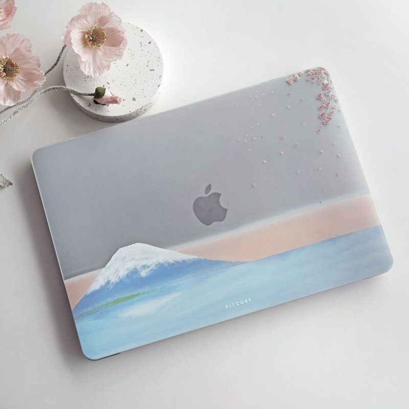 【FITZORY】Landscape Series - Kasuga Sakura Fuji | Macbook protective case - Tablet & Laptop Cases - Plastic Transparent