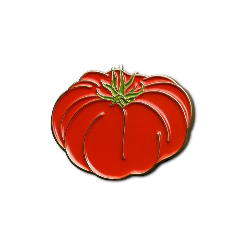 Enamel Pin Tomato - 徽章/別針 - 琺瑯 紅色