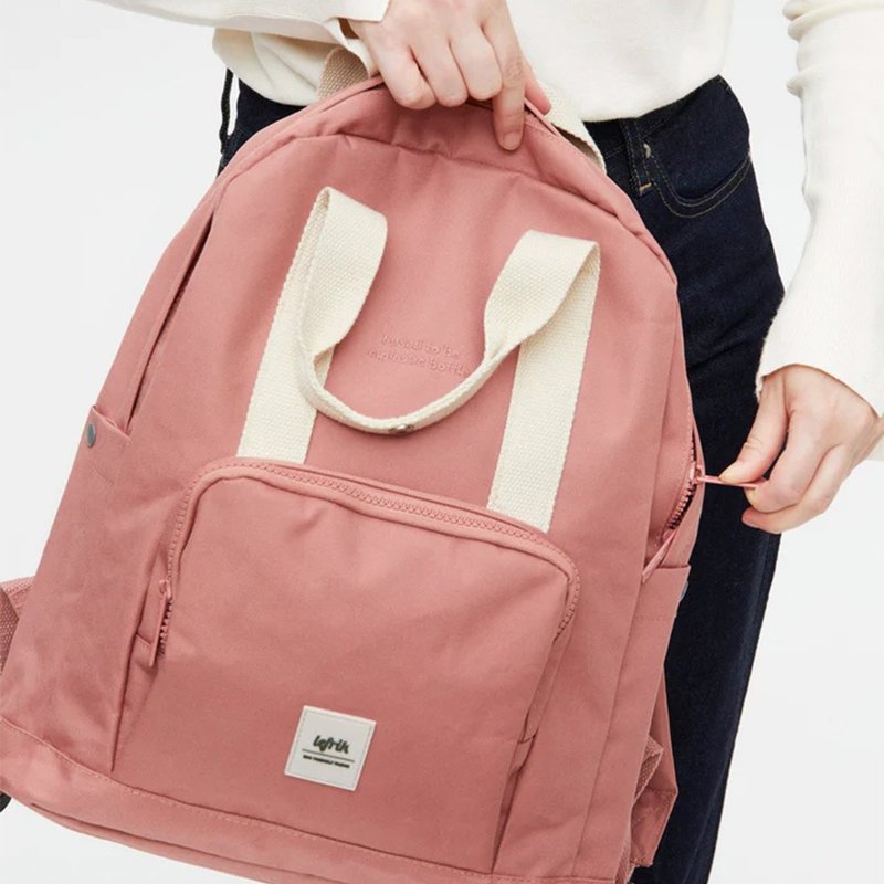 Lefrik from Spain - 13'Capsule Backpack | Pink | Waterproof Computer Bag - กระเป๋าเป้สะพายหลัง - พลาสติก สึชมพู