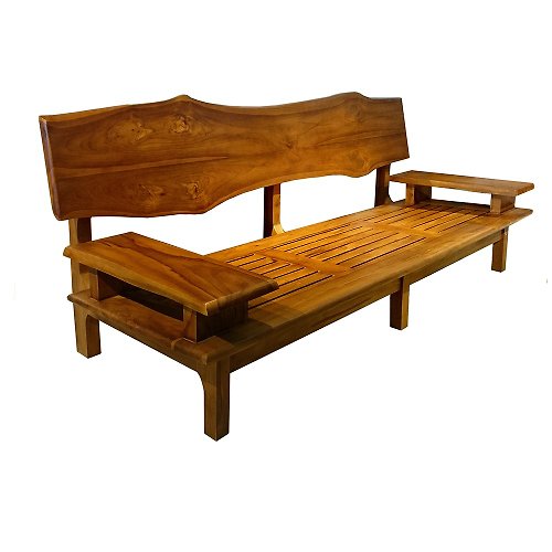 吉迪市 JatiLiving 【吉迪市100%全柚木家具】DSLI001A 柚木造型三人沙發椅 三人座