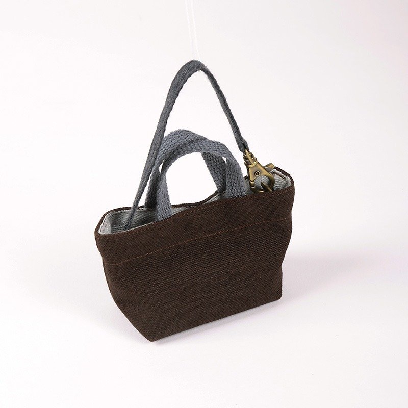 袖珍環保提袋(四色)+背心袋 - 鑰匙圈/鎖匙扣 - 棉．麻 