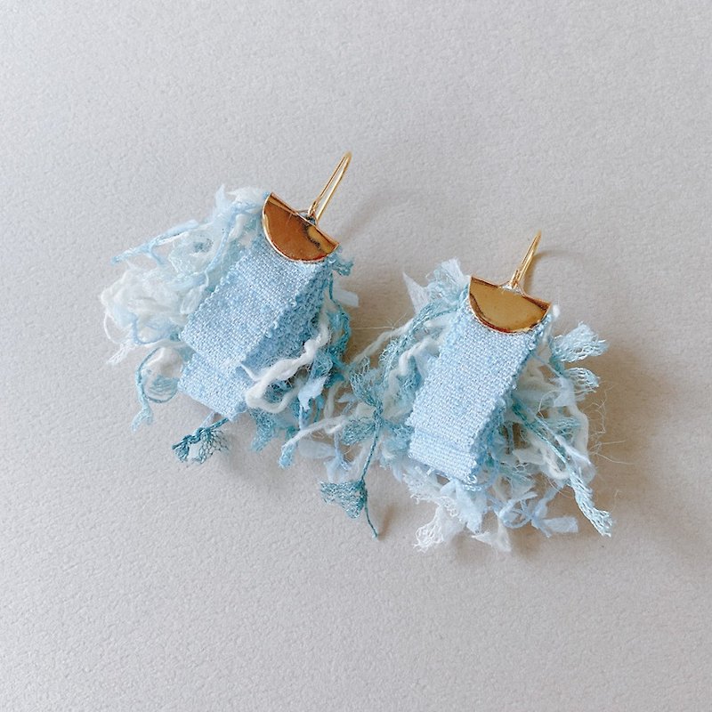 Light blue memories earrings - Earrings & Clip-ons - Other Materials Blue