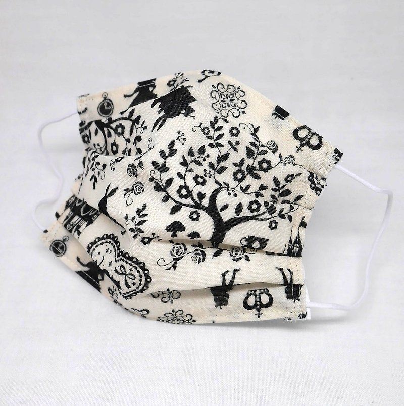 Japanese Handmade gauze mask / Alice - マスク - コットン・麻 ホワイト