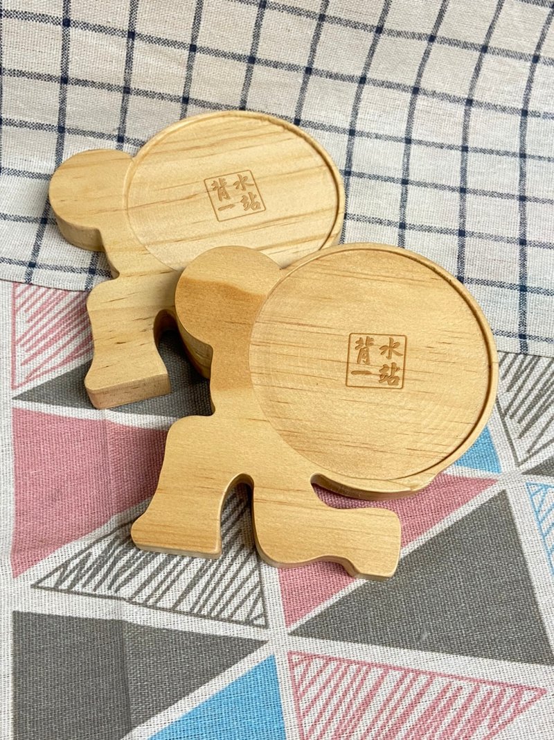 Coasters made of logs and wood - one stop - ที่รองแก้ว - ไม้ สีนำ้ตาล