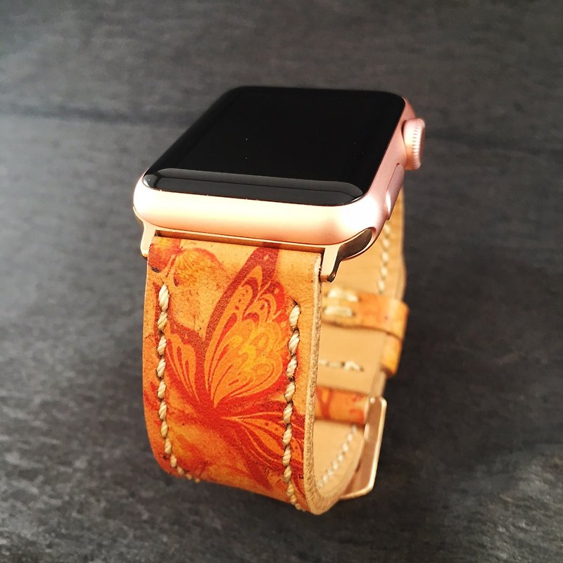 Apple Watch錶帶皮革 - 錶帶 - 真皮 多色