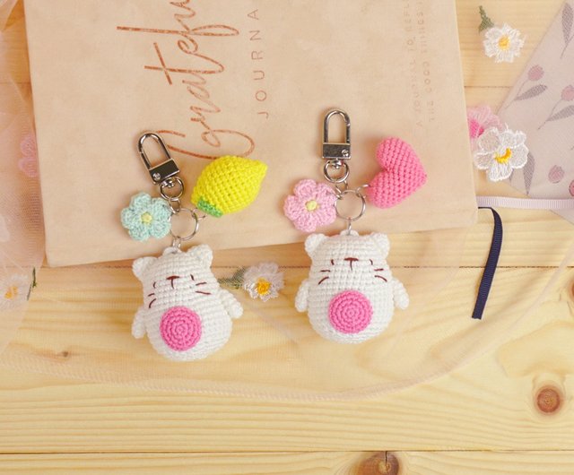 rabbit /bunny crochet doll keyring keychain bagcharm handmade gift - Shop  naradolly Keychains - Pinkoi