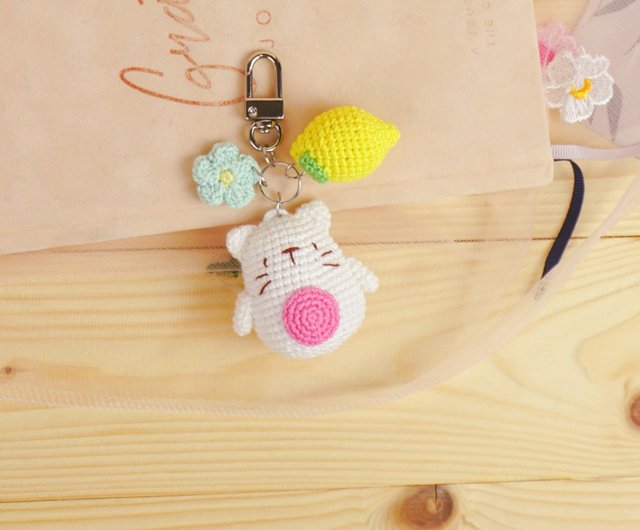 rabbit /bunny crochet doll keyring keychain bagcharm handmade gift - Shop  naradolly Keychains - Pinkoi