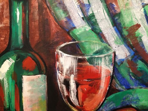 ワイン　チーズ　絵画　ヨーロッパ風景画 500x0.jpg