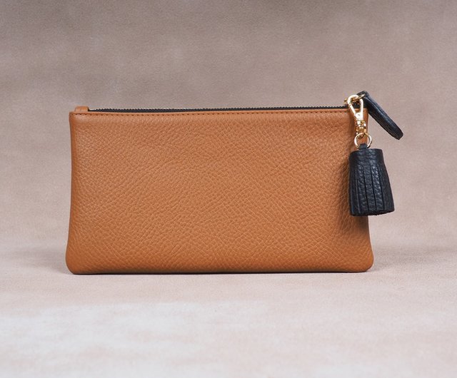 Leather best sale long purse