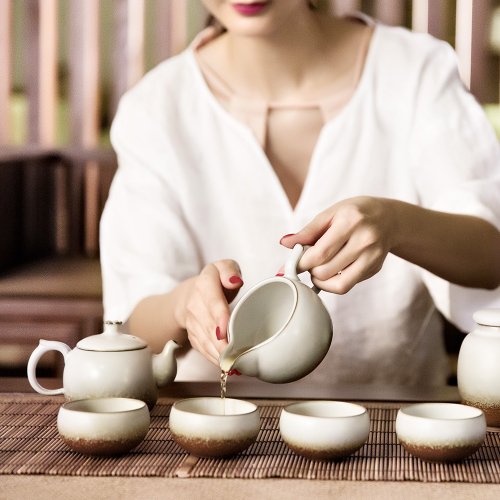 乾唐軒ACERA活瓷-新生活心感動 乾唐軒陶器活瓷 / 多福圓滿茶具組 / 陶 / 一壺+六杯 / 不含茶海