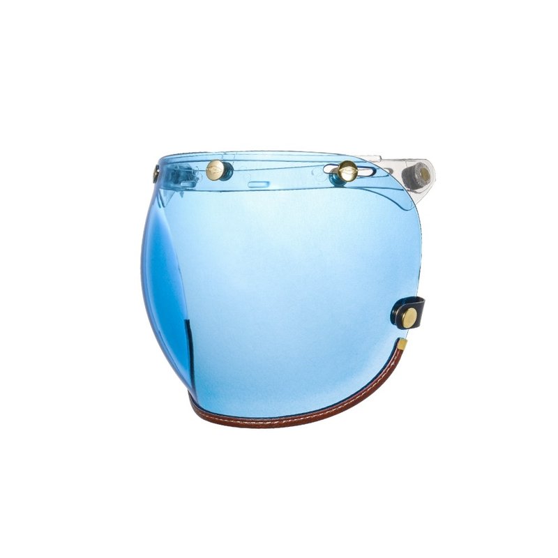 Coffee Leather TOP PP Goggles - Blue - Helmets - Other Materials 