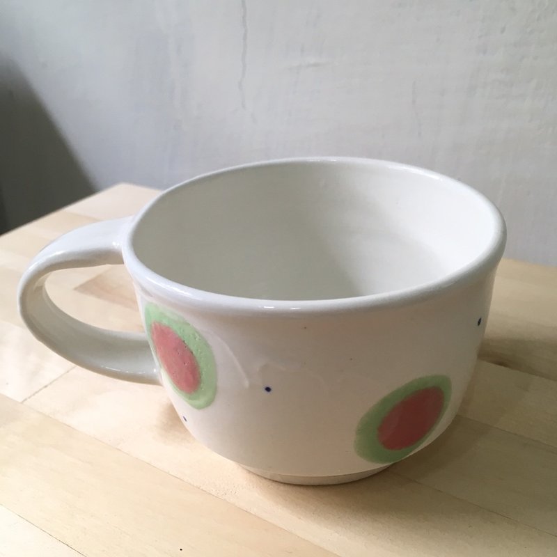 Tao circle cup (small) (pink) - แก้วมัค/แก้วกาแฟ - ดินเผา สีแดง
