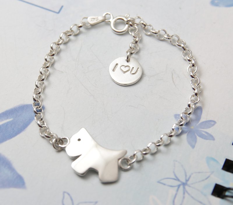 <Engraving Accepted> Sterling Silver Bracelet / Doggy - สร้อยข้อมือ - เงินแท้ สีเงิน
