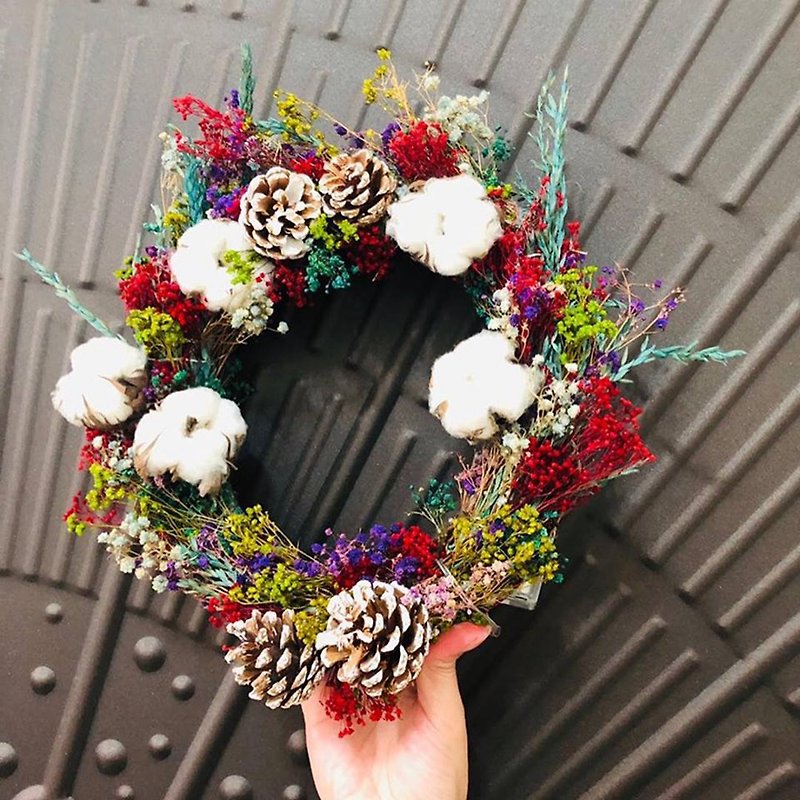 Christmas Wreath/Christmas Shape Wreath/Customized Christmas Wreath/Customized - ช่อดอกไม้แห้ง - พืช/ดอกไม้ 