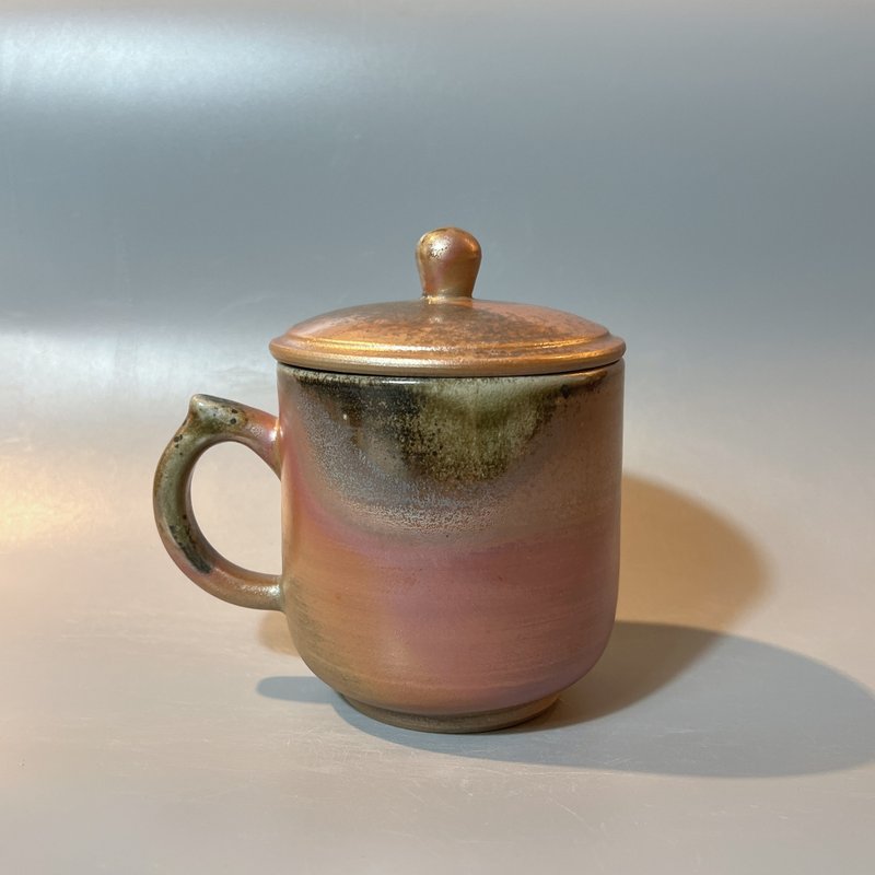 柴燒450cc有蓋馬克杯 / 啤酒杯 / 小平凡手作 - 茶壺/茶杯/茶具 - 陶 