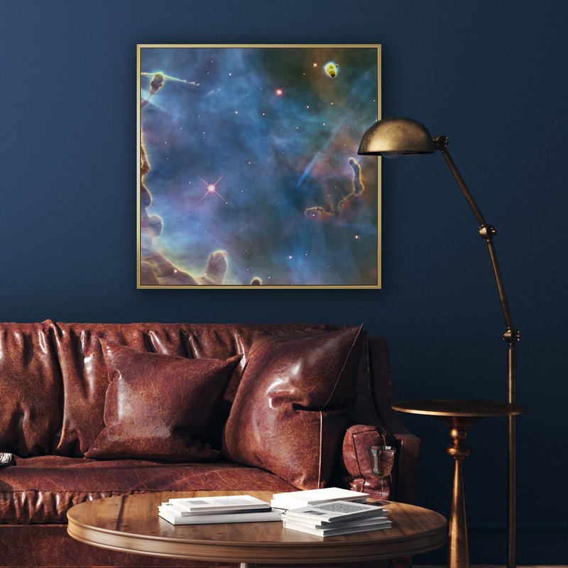 HUBBLE • HH901/902 III- 外太空掛畫/NASA/星雲/邊櫃擺設/掛畫 - 海報/掛畫/掛布 - 棉．麻 藍色