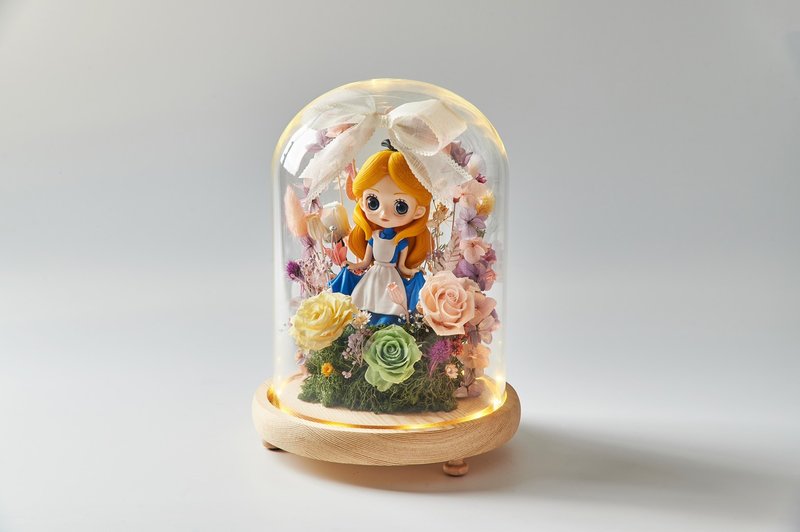 The princess's secret garden-large glass immortal flower gift plus night light function - Dried Flowers & Bouquets - Plants & Flowers 