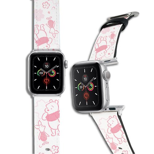 i-Smart 迪士尼系列 Apple Watch 皮革錶帶 粉萌繽紛維尼02