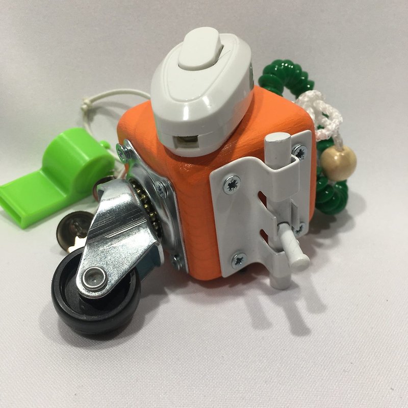 モンテッソーリ ベビーブロック 感覚おもちゃ 初めての誕生日プレゼント 手作り 木製 キッズギフト - 知育玩具・ぬいぐるみ - 木製 オレンジ